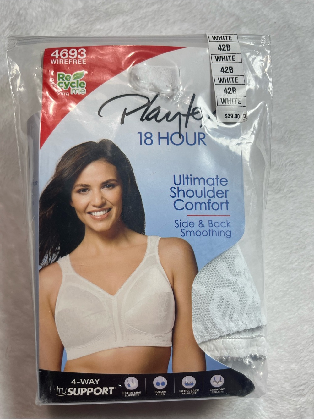 Playtex 18 Hour Wirefree Bra - White